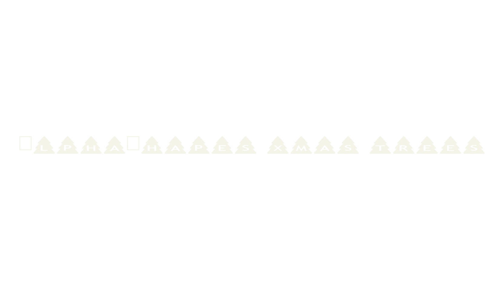 AlphaShapes xmas trees, christmas font preview