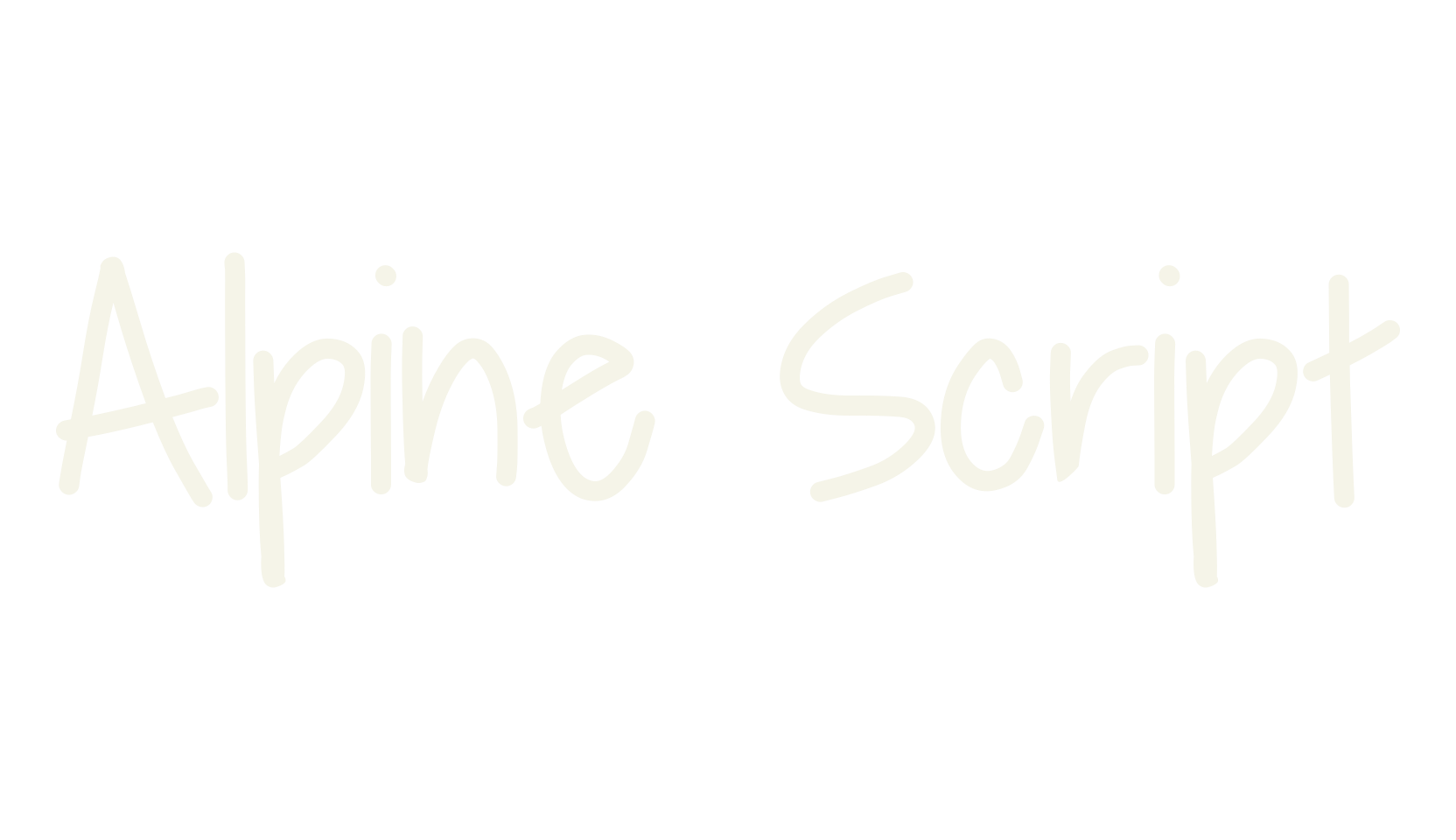 Alpine Script, script font preview