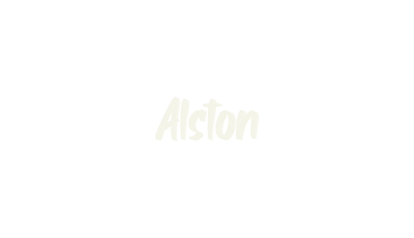 Alston, brush font preview