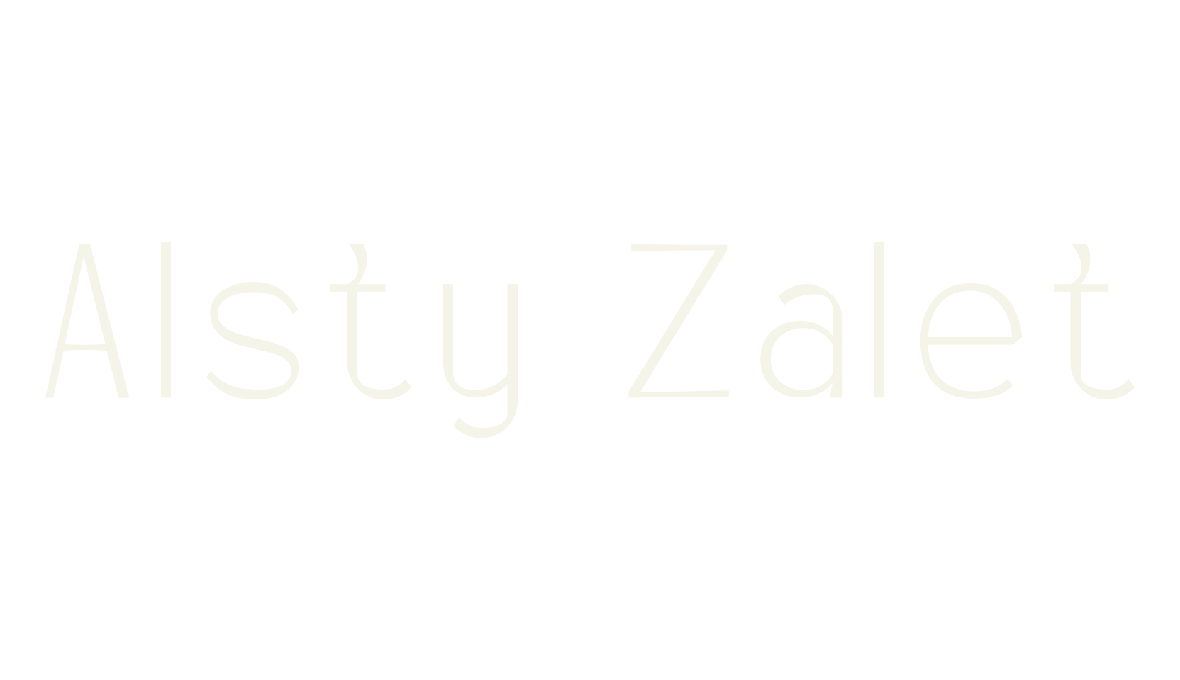 Alsty Zalet, thin font preview