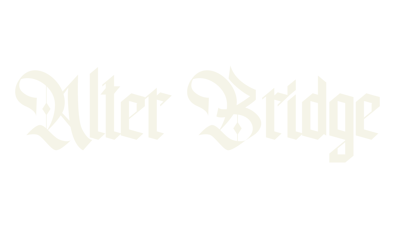Alter Bridge, tattoo font preview
