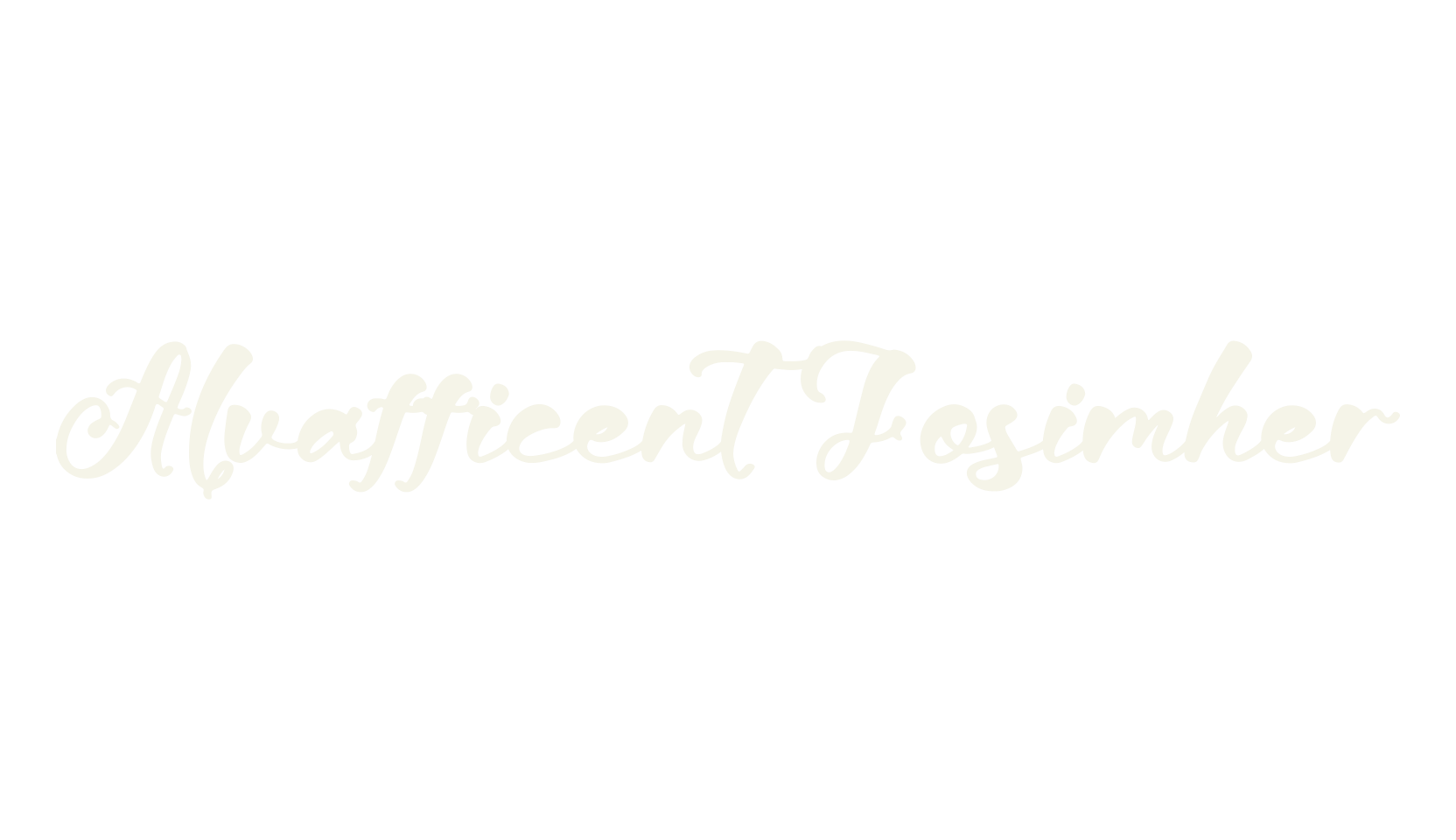 Alvafficent Fosimher, script font preview