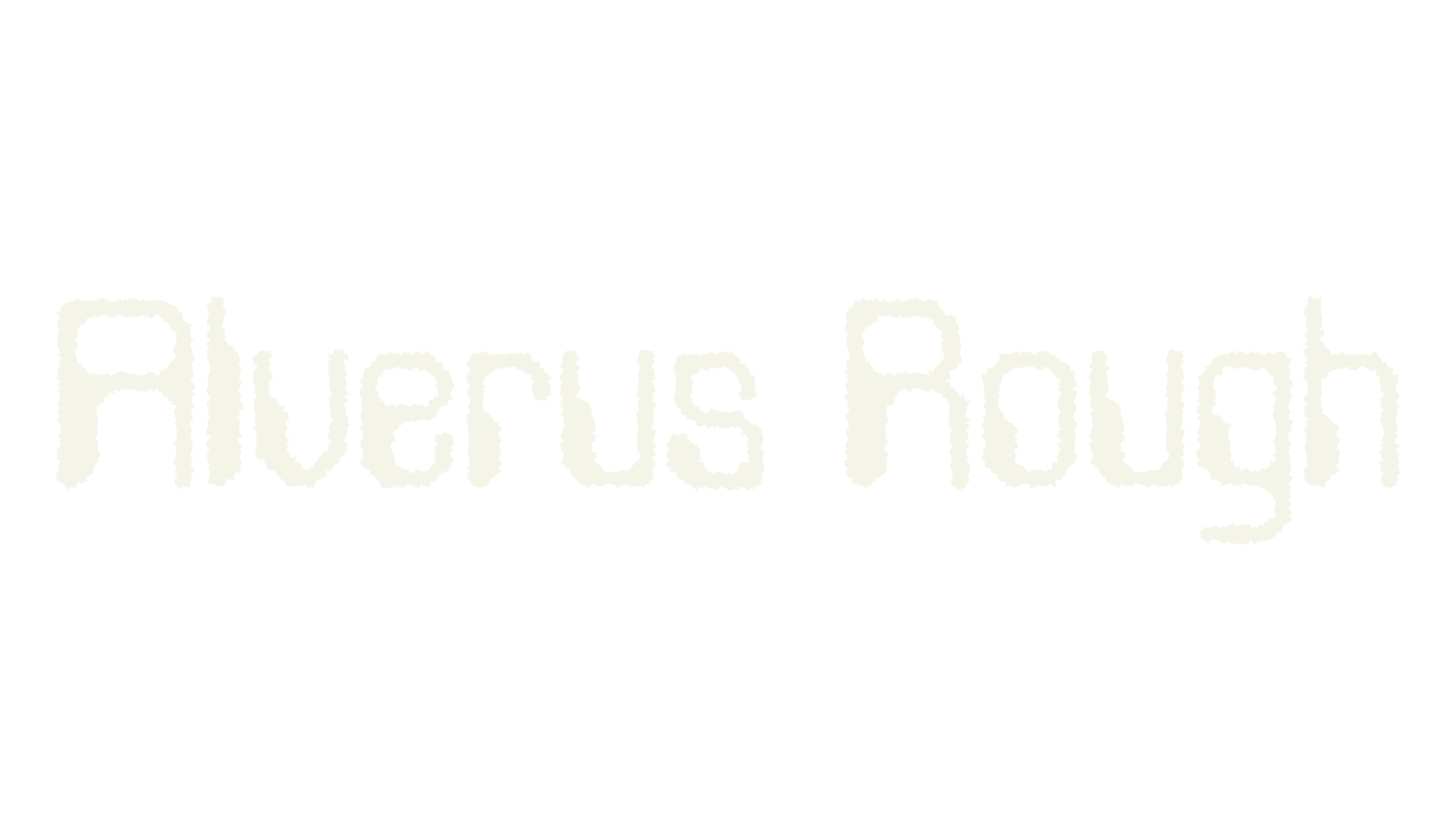Alverus Rough, album cover font preview