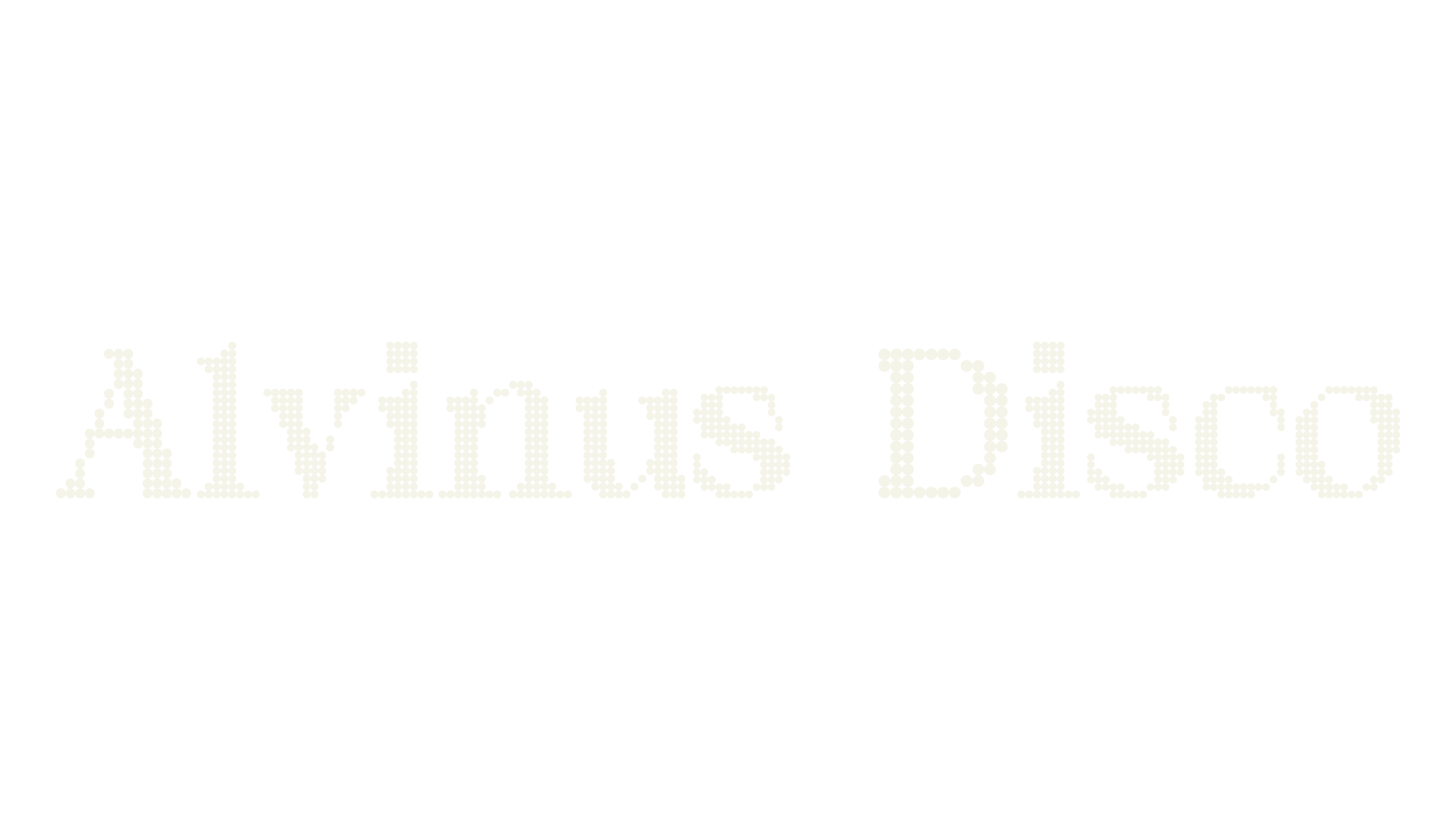 Alvinus Disco, disco font preview