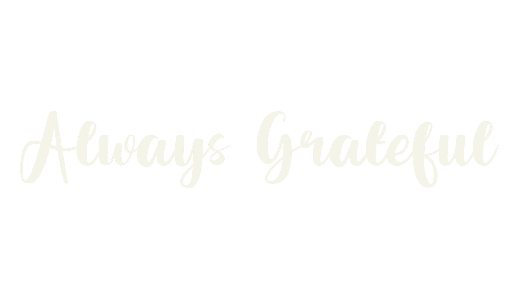 Always Grateful, script font preview