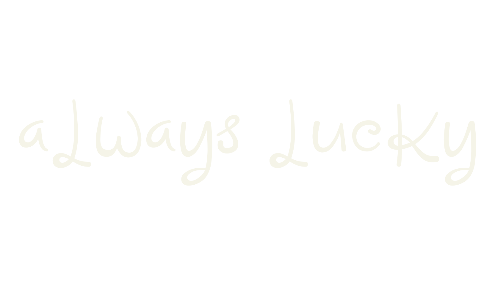 Always Lucky, fashion script font preview