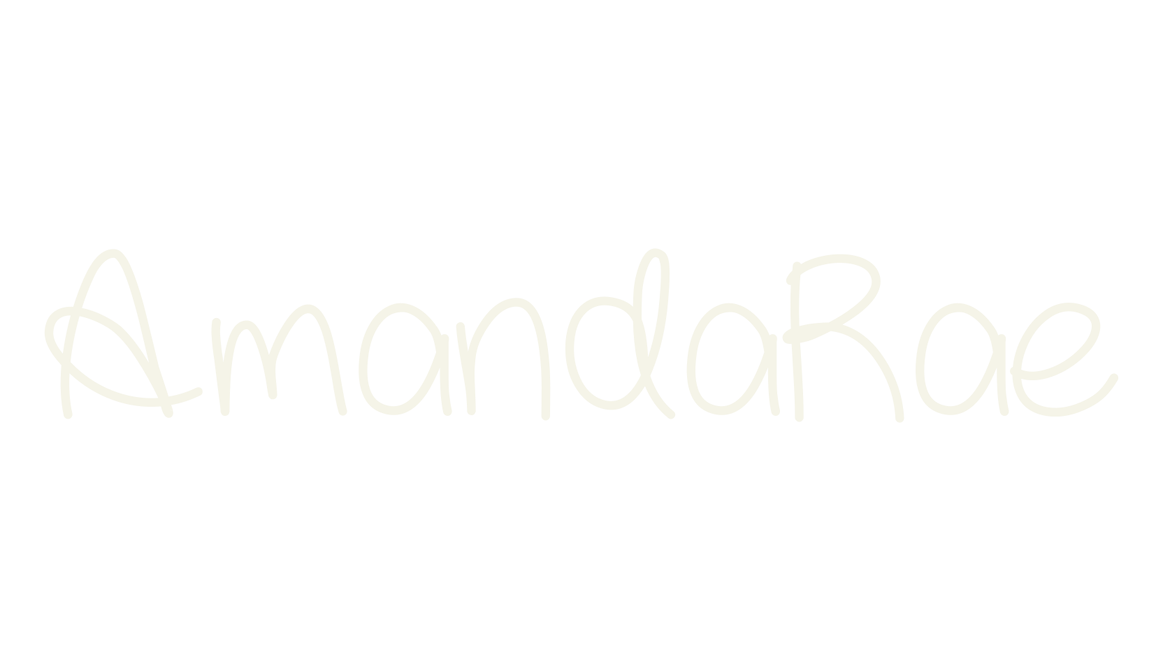 AmandaRae, handwritten font preview