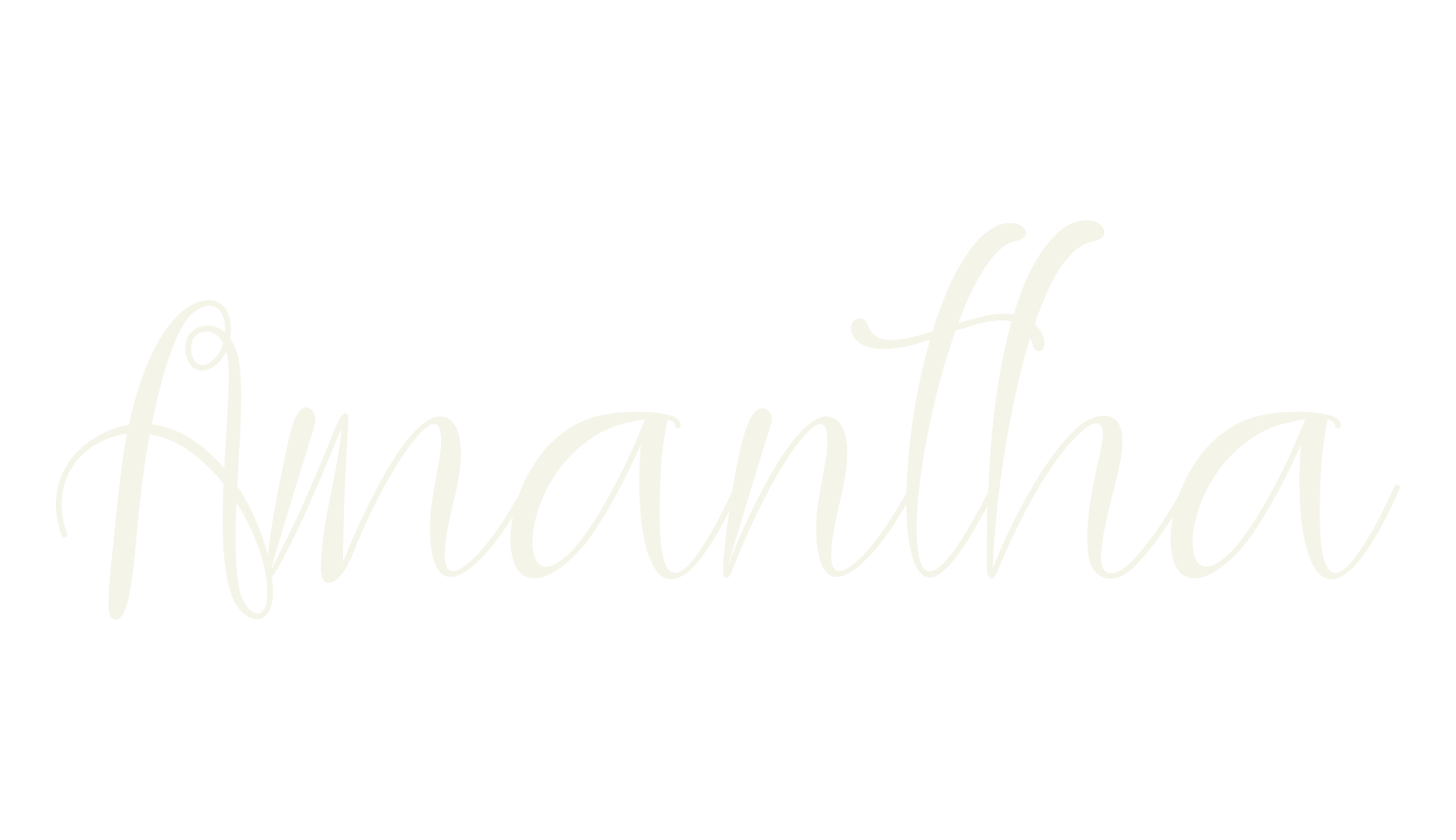 Amantha, logo font preview