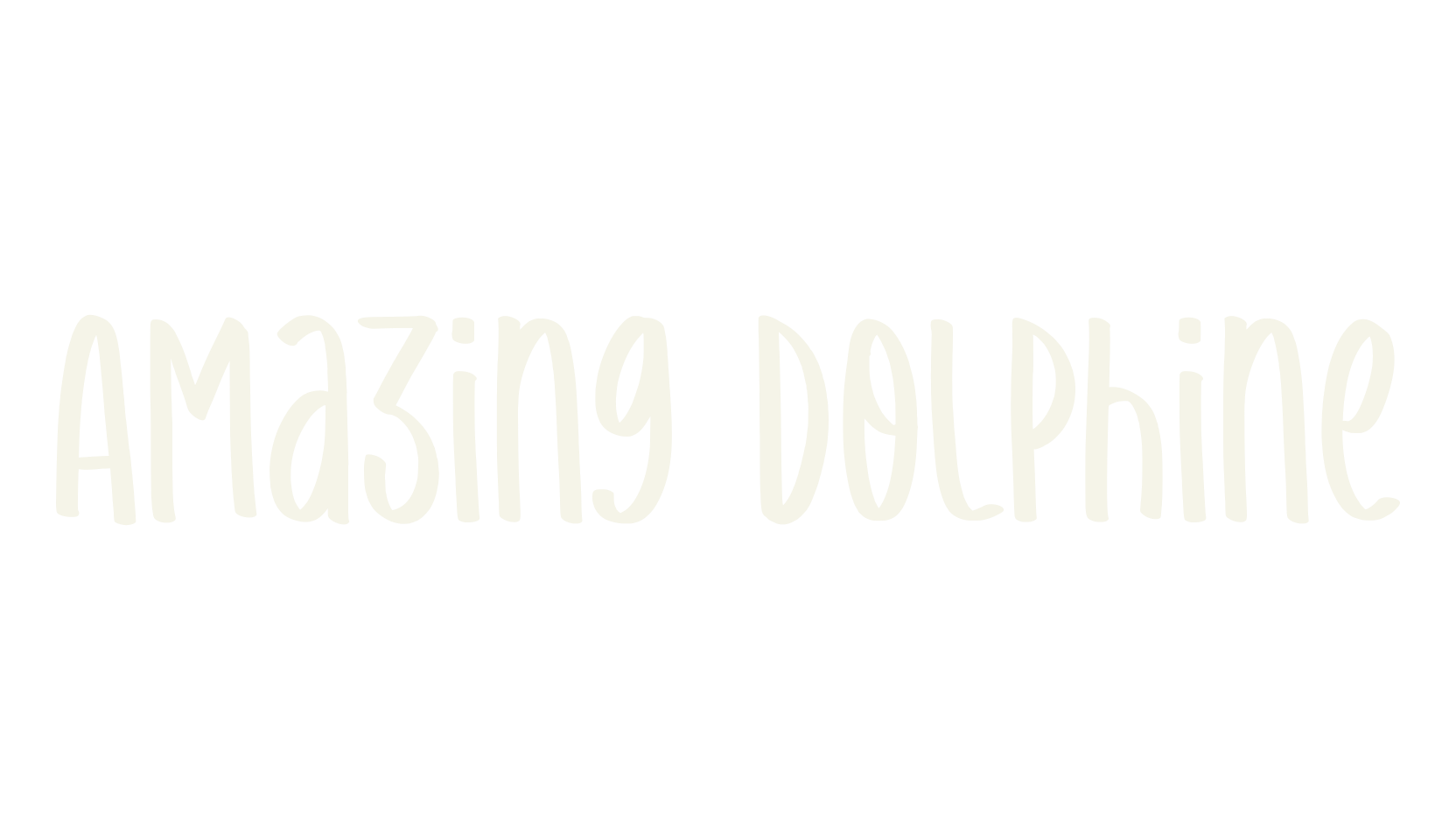 AMazing DoLphine, cursive font preview