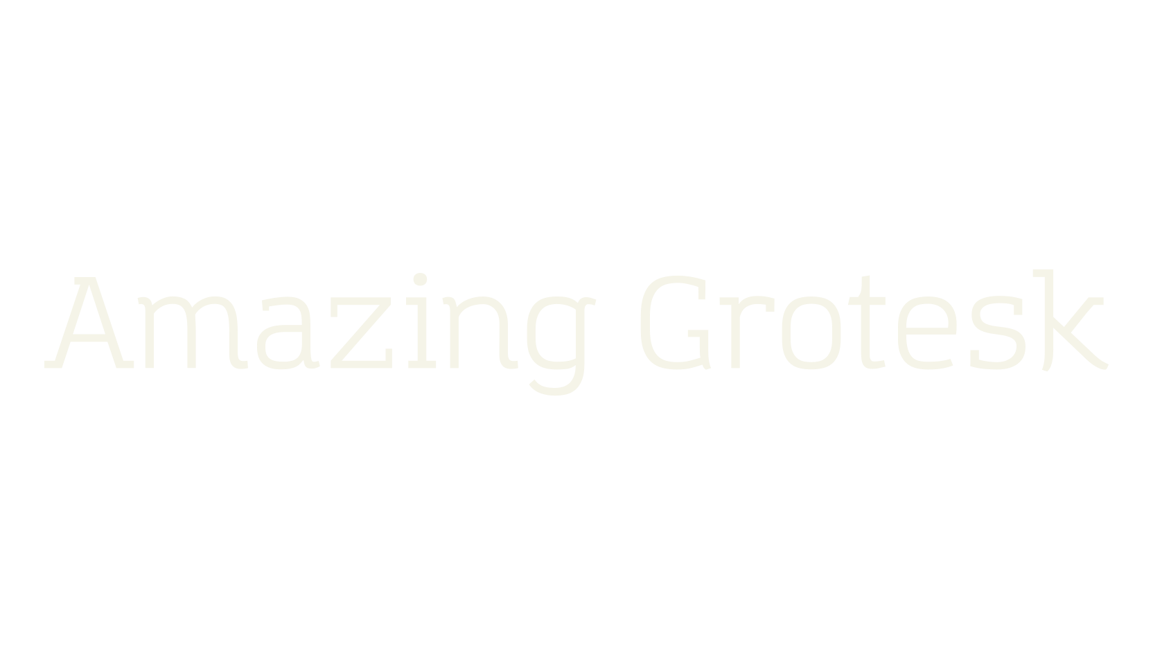 Amazing Grotesk, digital font preview