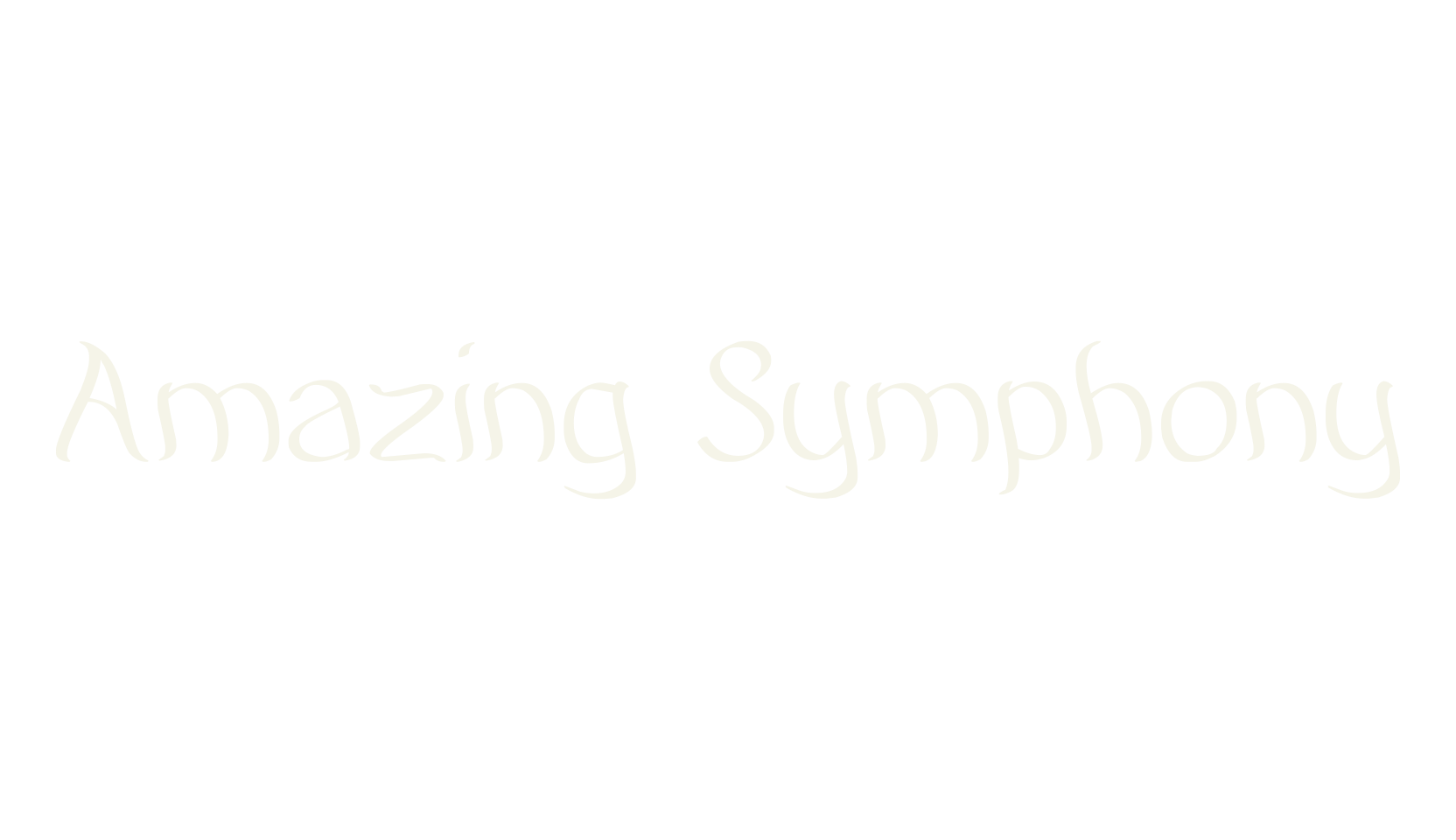 Amazing Symphony, fashion script font preview