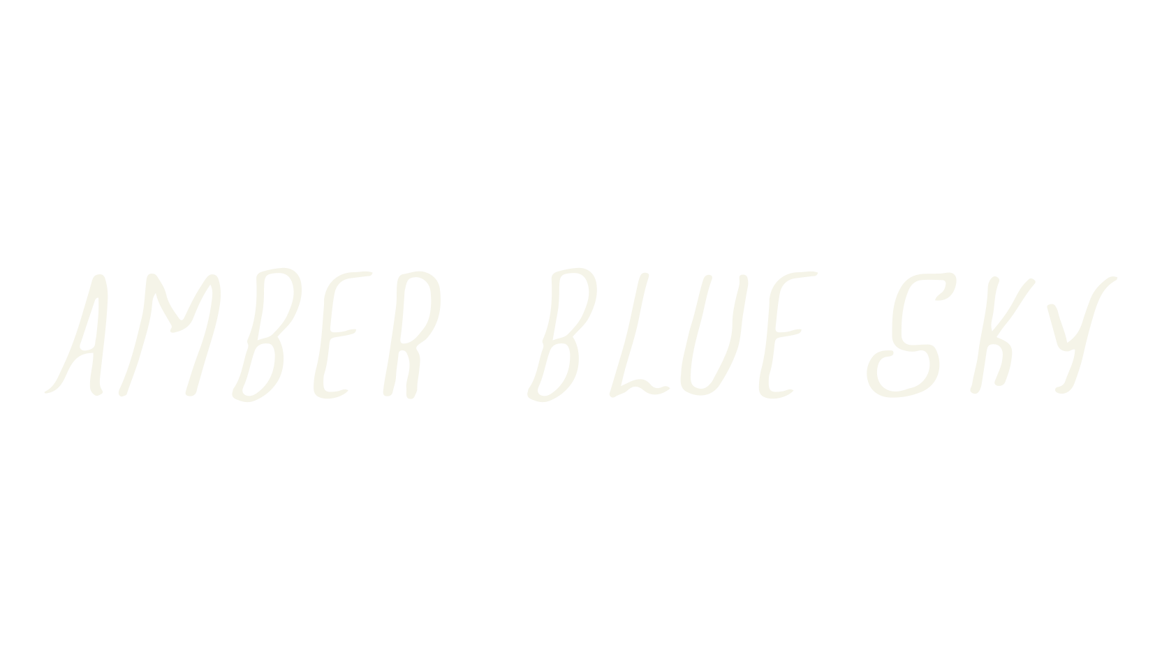 Amber Blue Sky, modern calligraphy font preview