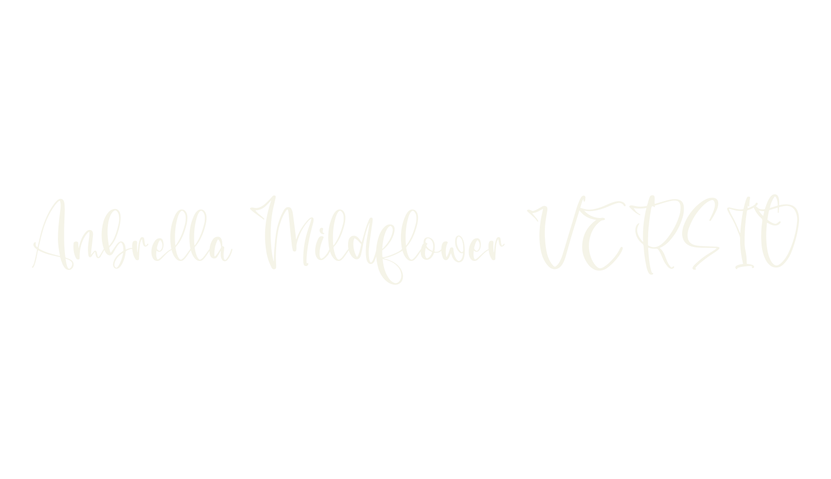 Ambrella Mildflower VERSIO, script font preview
