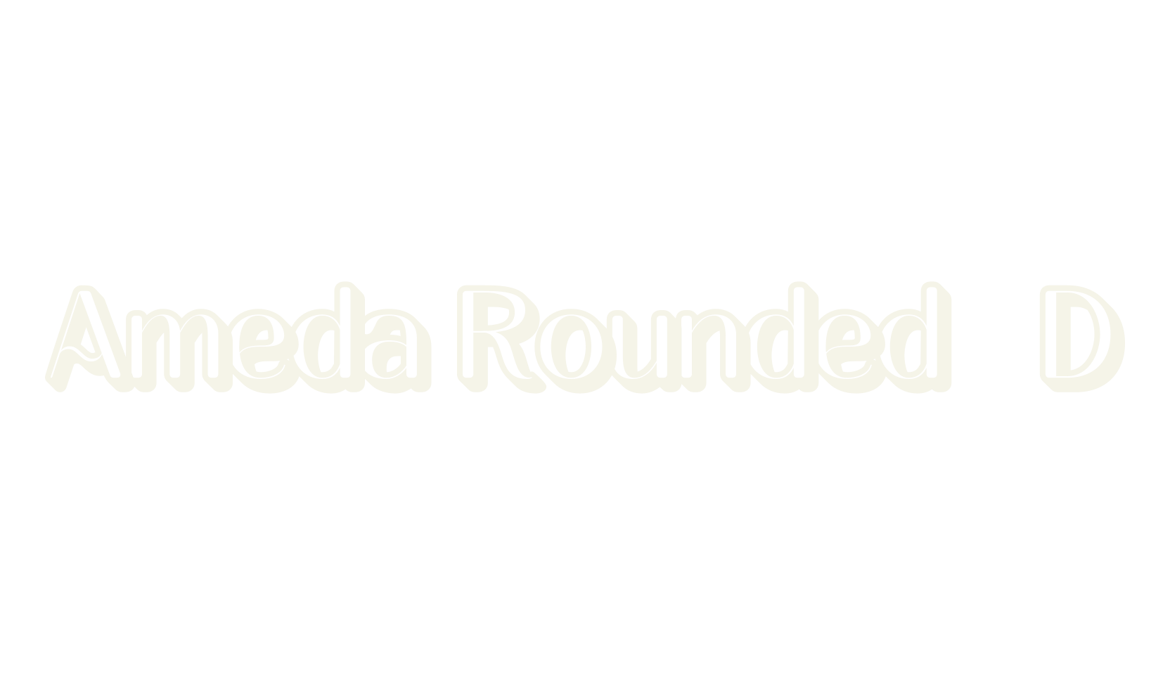 Ameda Rounded 3D, 3d font preview
