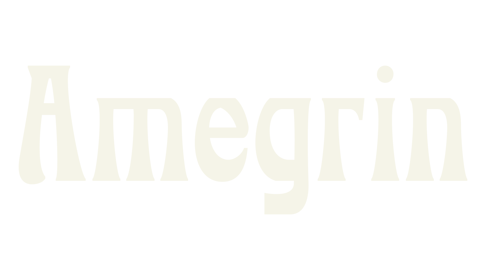 Amegrin, retro font preview
