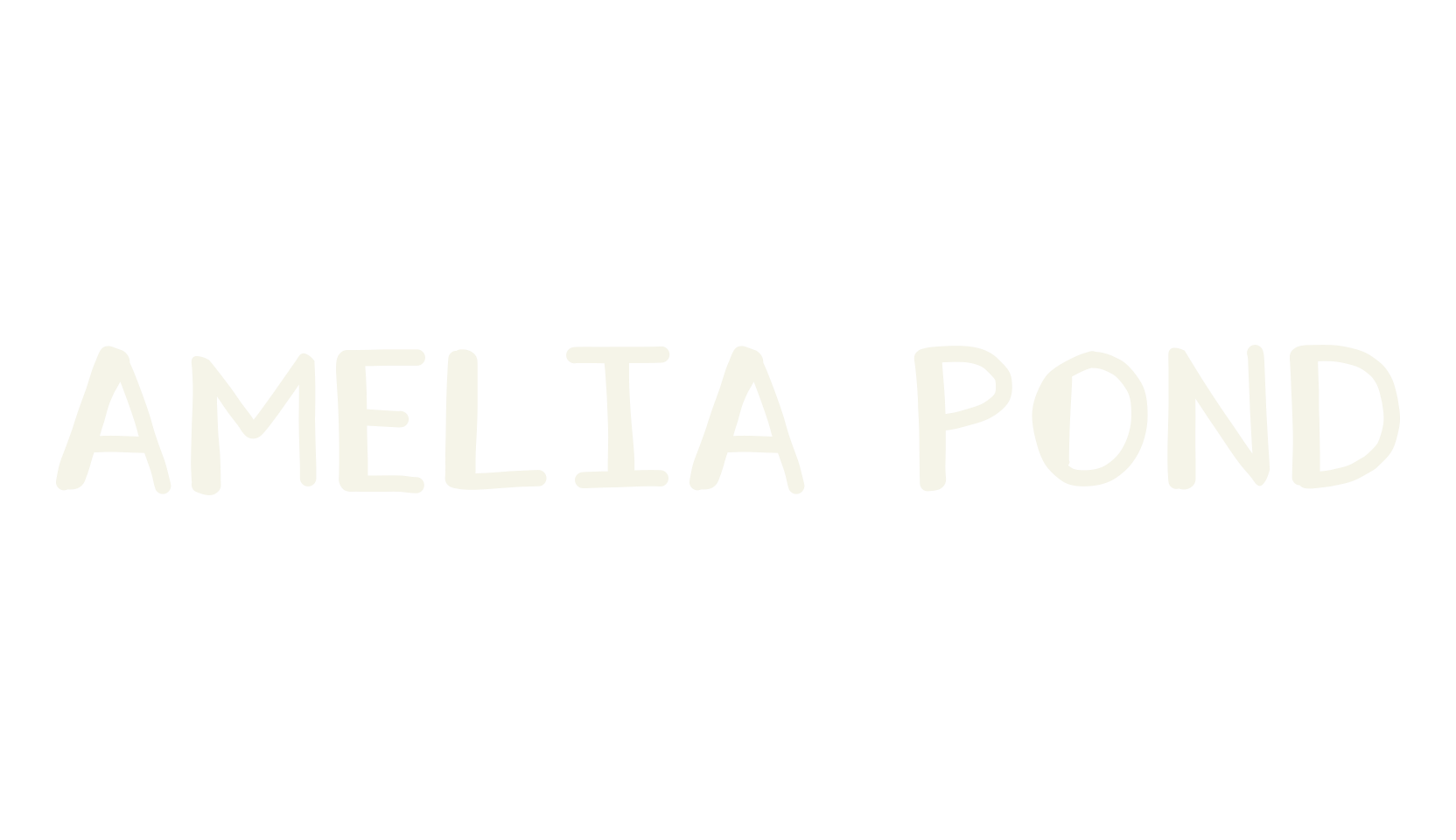 AMELIA POND, retro font preview
