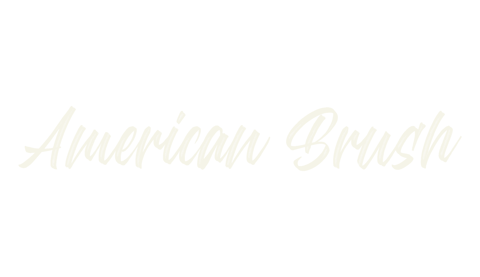 American Brush, brush font preview