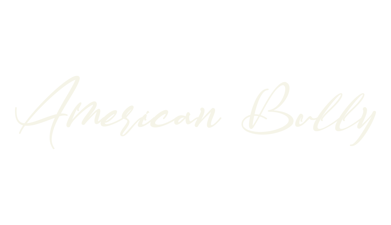 American Bully, logo font preview