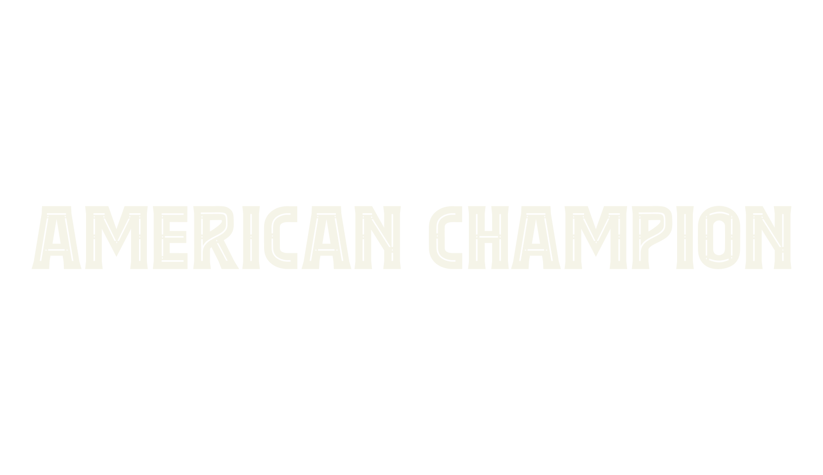 American Champion, sports font preview