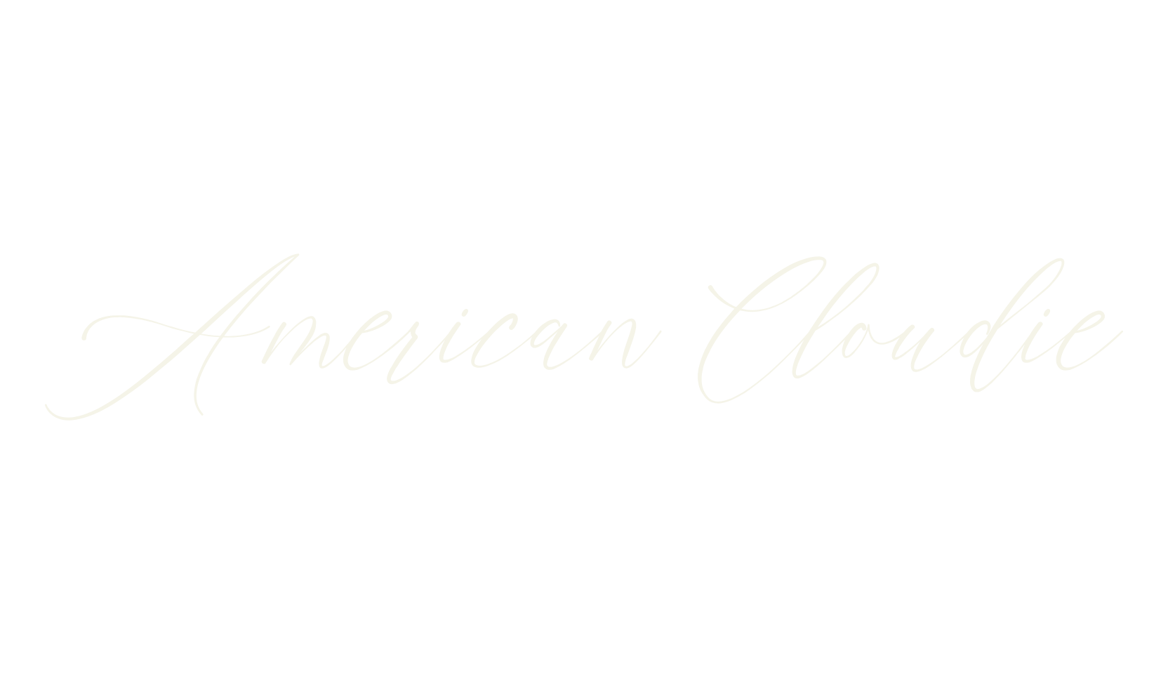 American Cloudie, calligraphy font preview