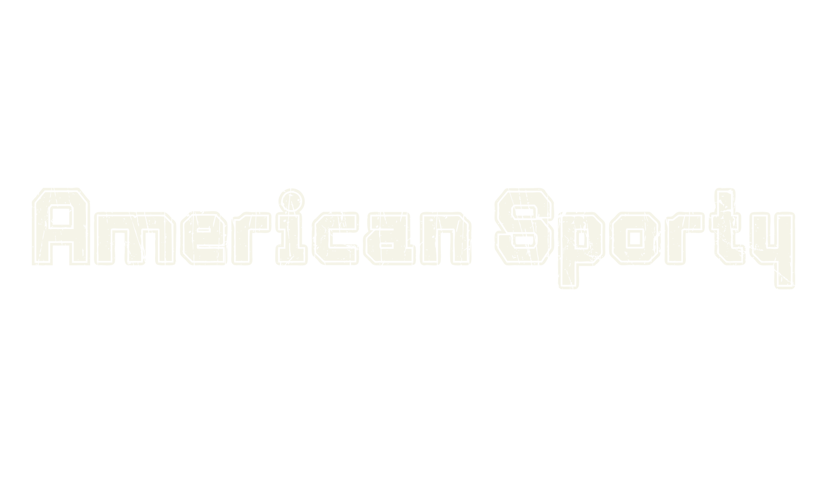 American Sporty, retro font preview