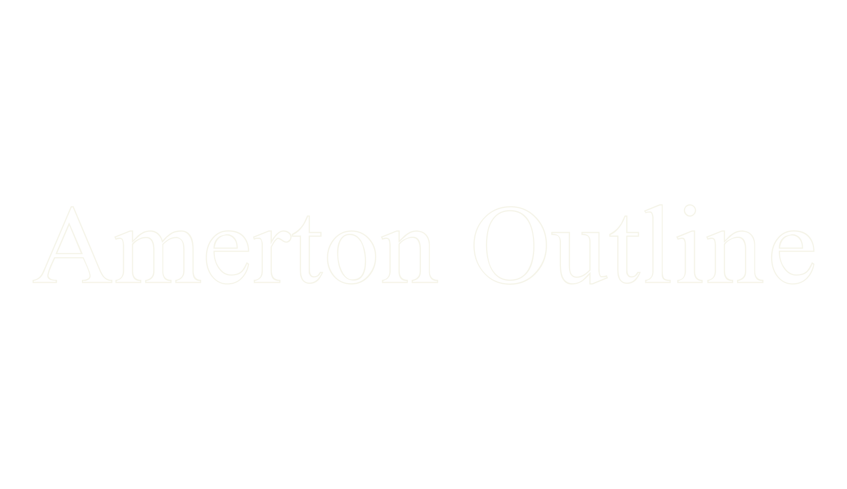Amerton Outline, serif font preview
