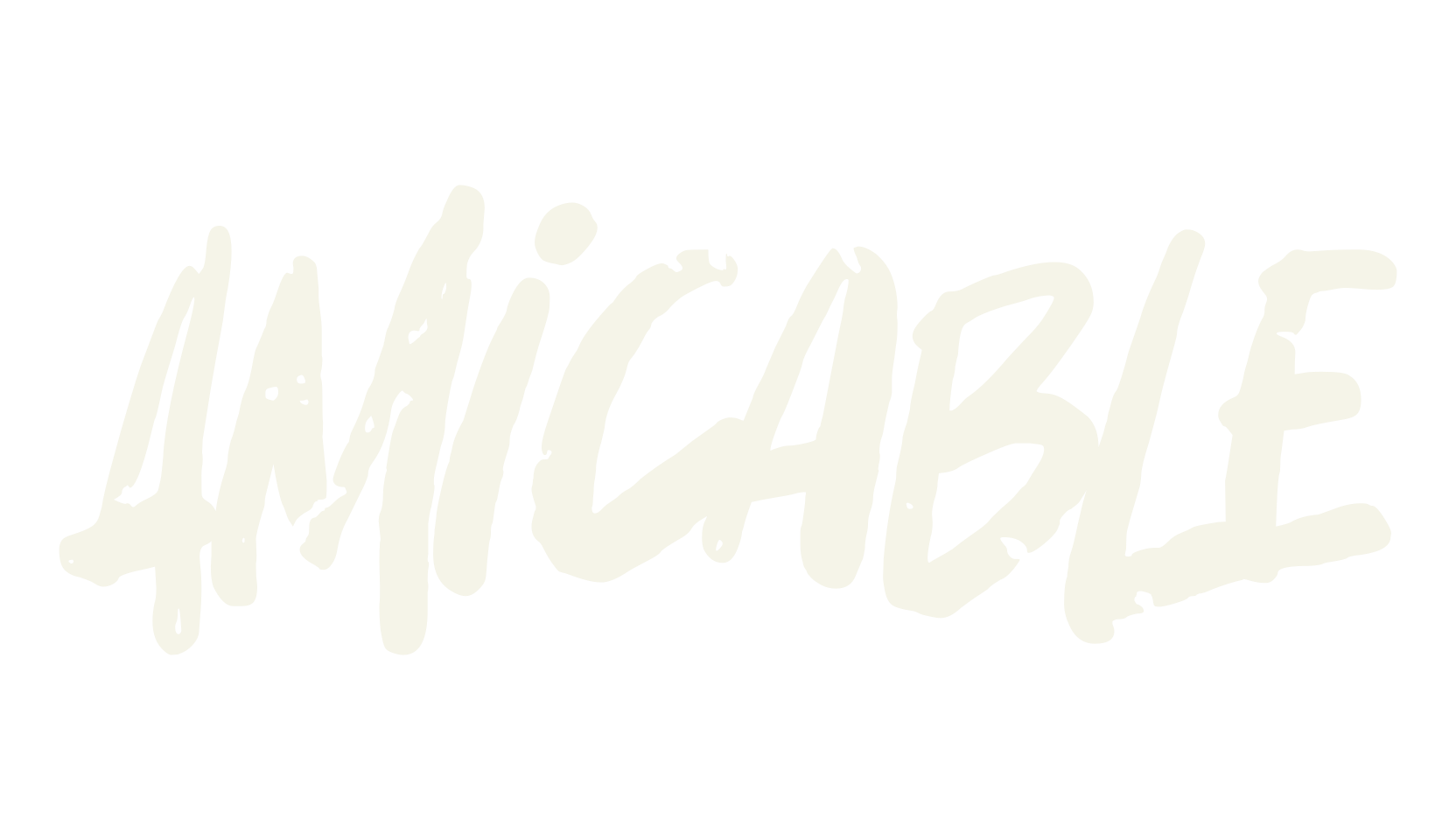 Amicable, brush font preview