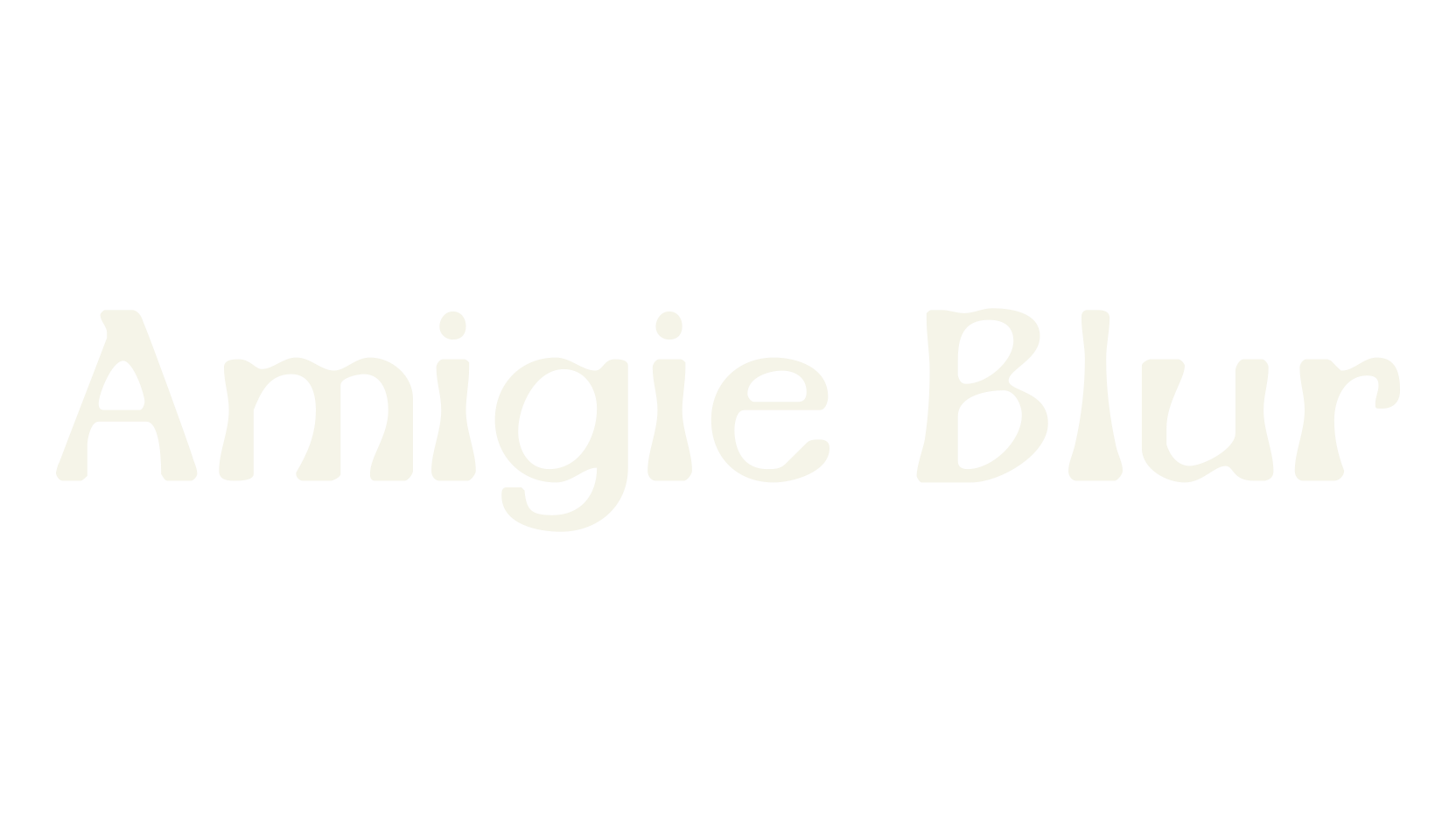 Amigie Blur, funky font preview