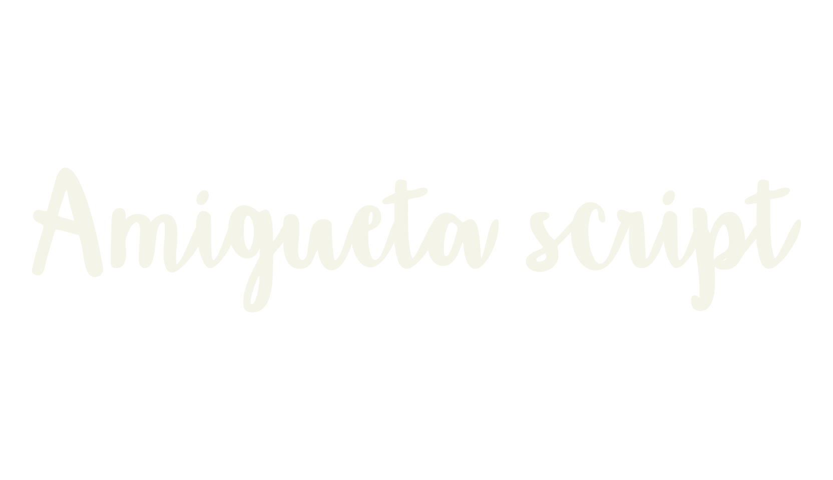 Amigueta script, modern calligraphy font preview