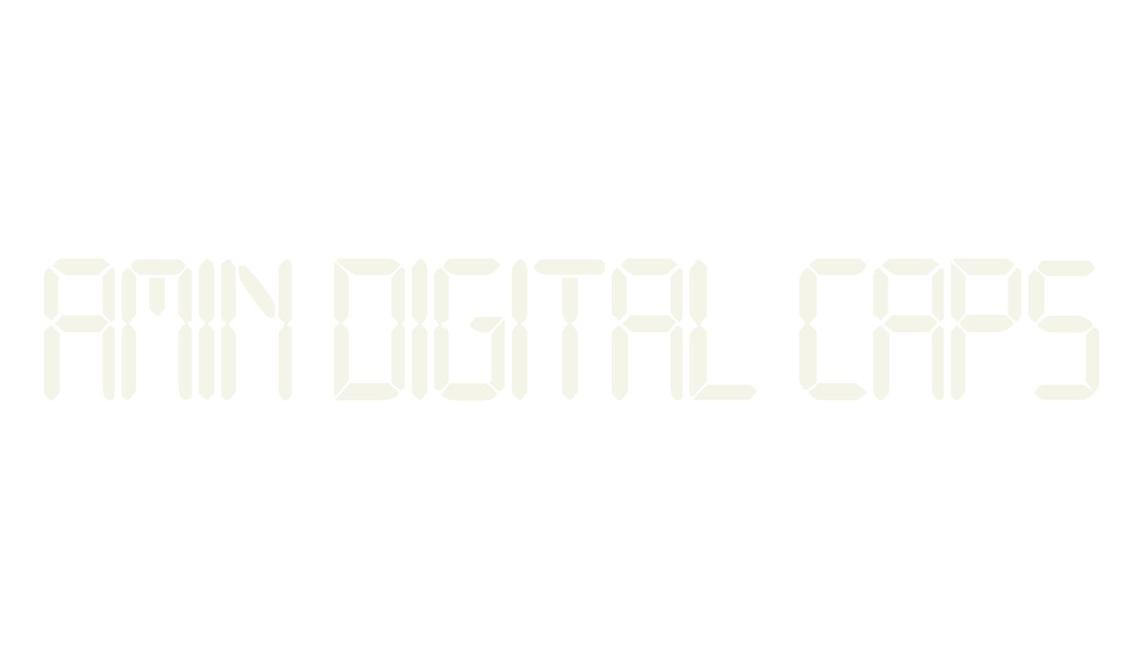 Amin Digital CAPS, display market font preview