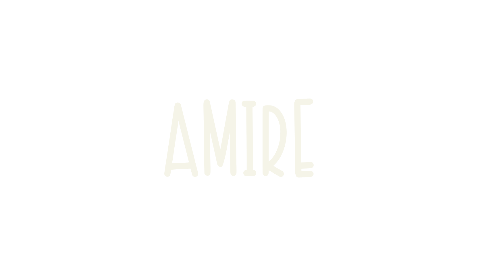 AMIRE, lettering font preview
