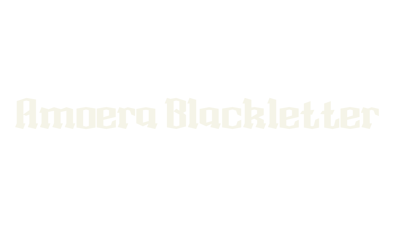 Amoera Blackletter, tattoo font preview