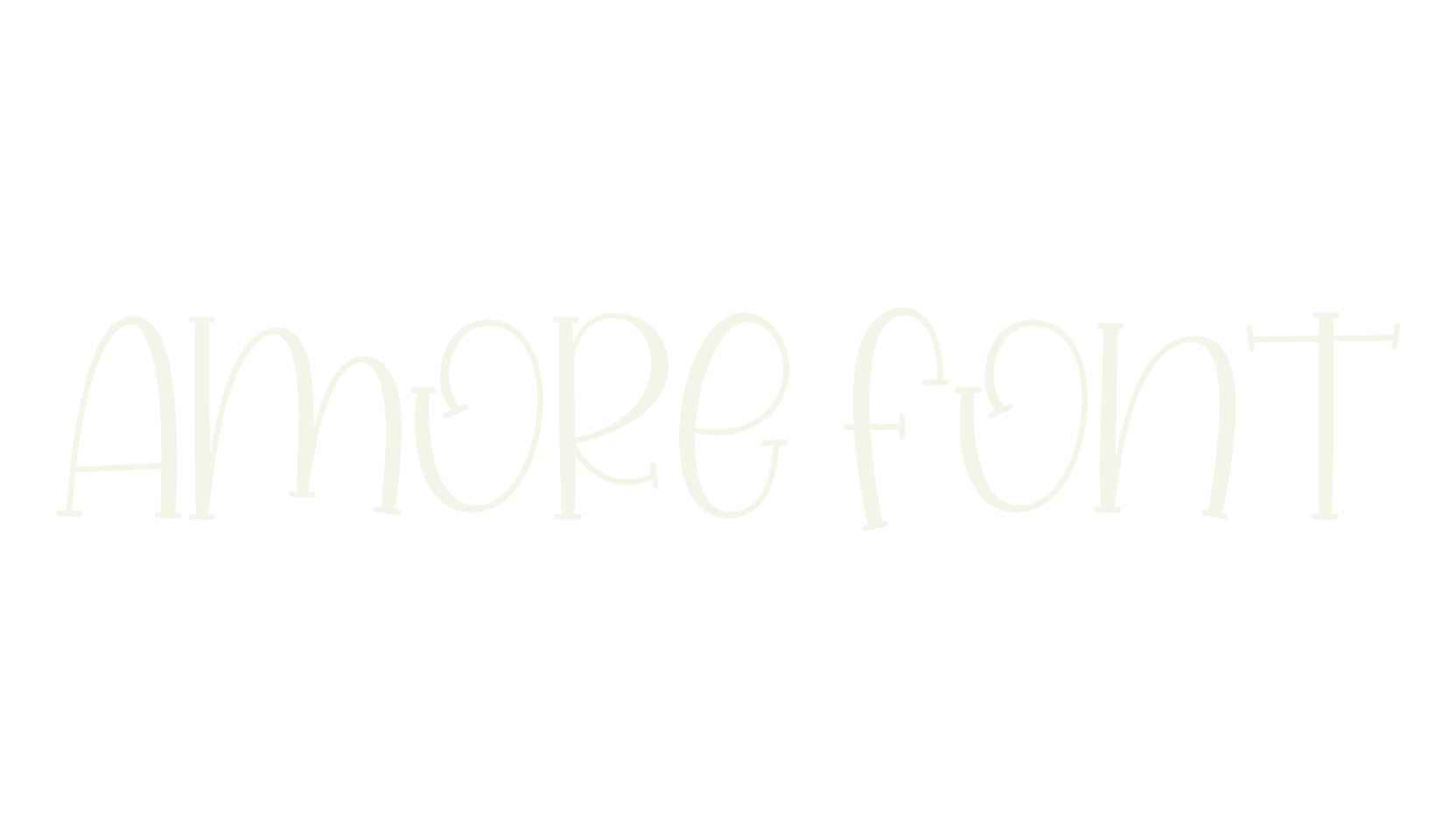 Amore Font, cute font preview