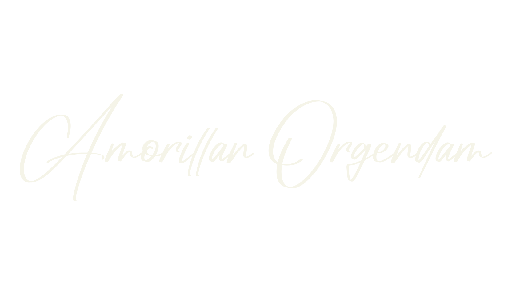Amorillan Orgendam, signature font preview