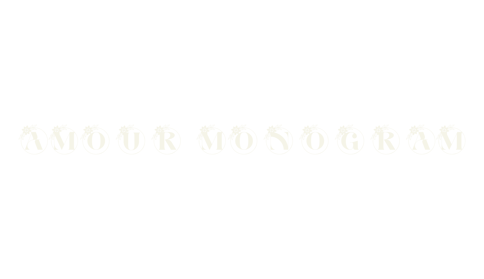 Amour Monogram, calligraphy font preview