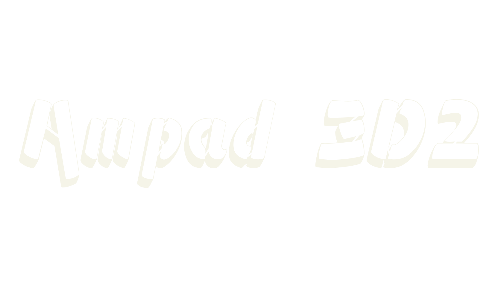 Ampad 3D2, 3d font preview