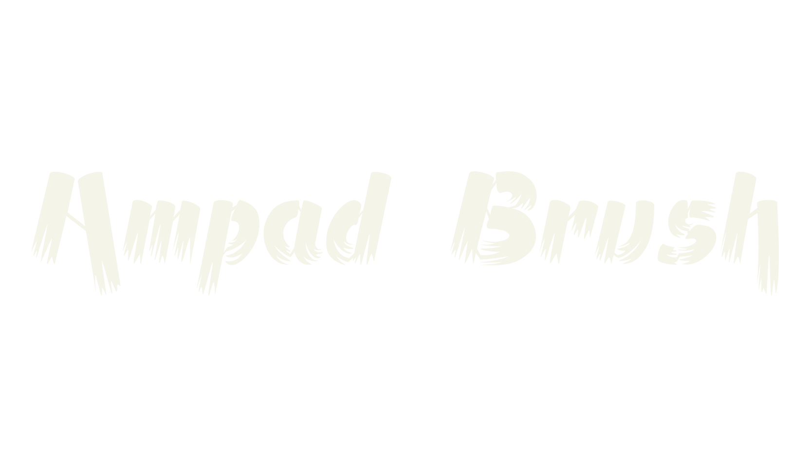 Ampad Brush, fancy font preview