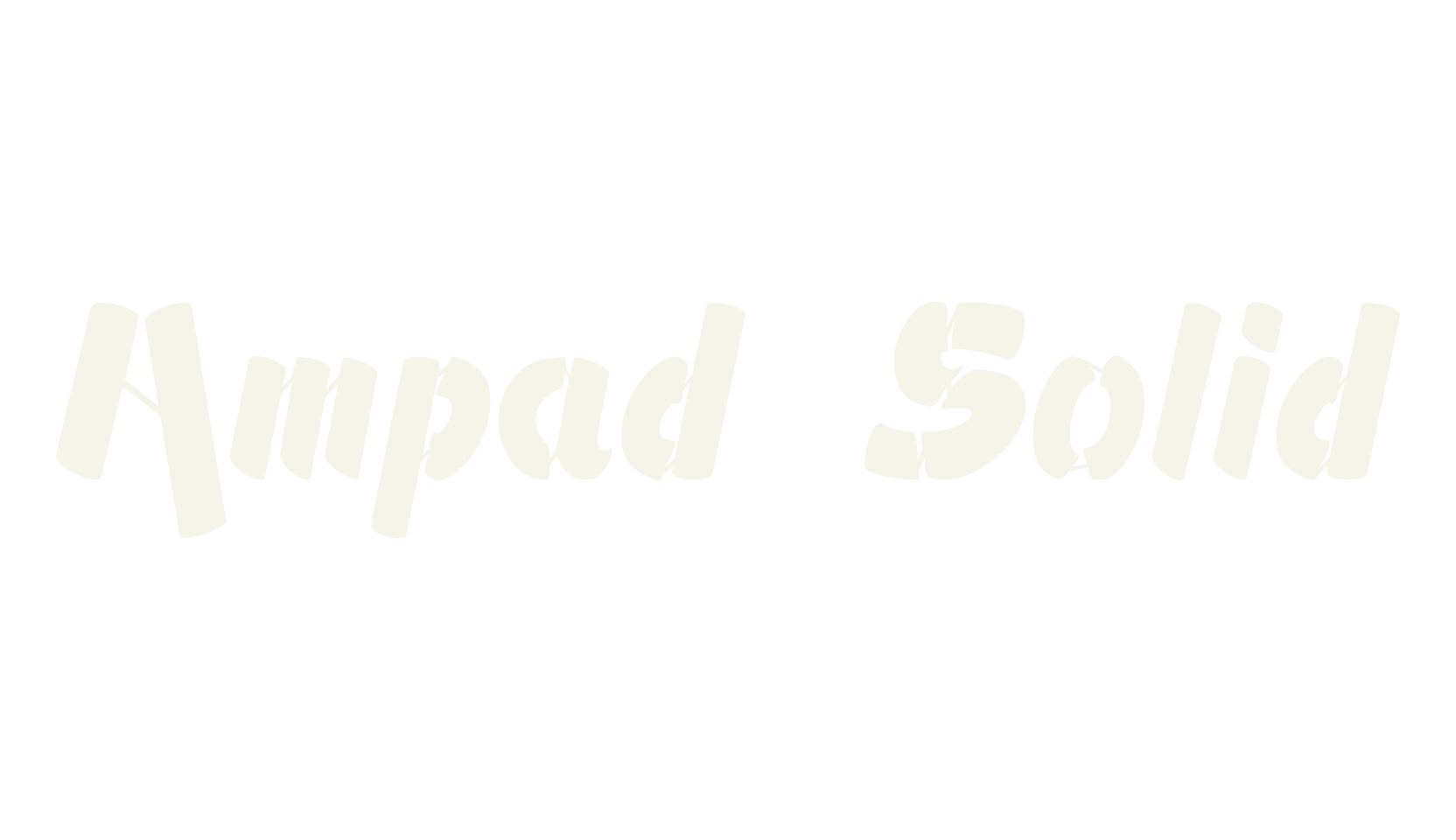 Ampad Solid, fancy font preview