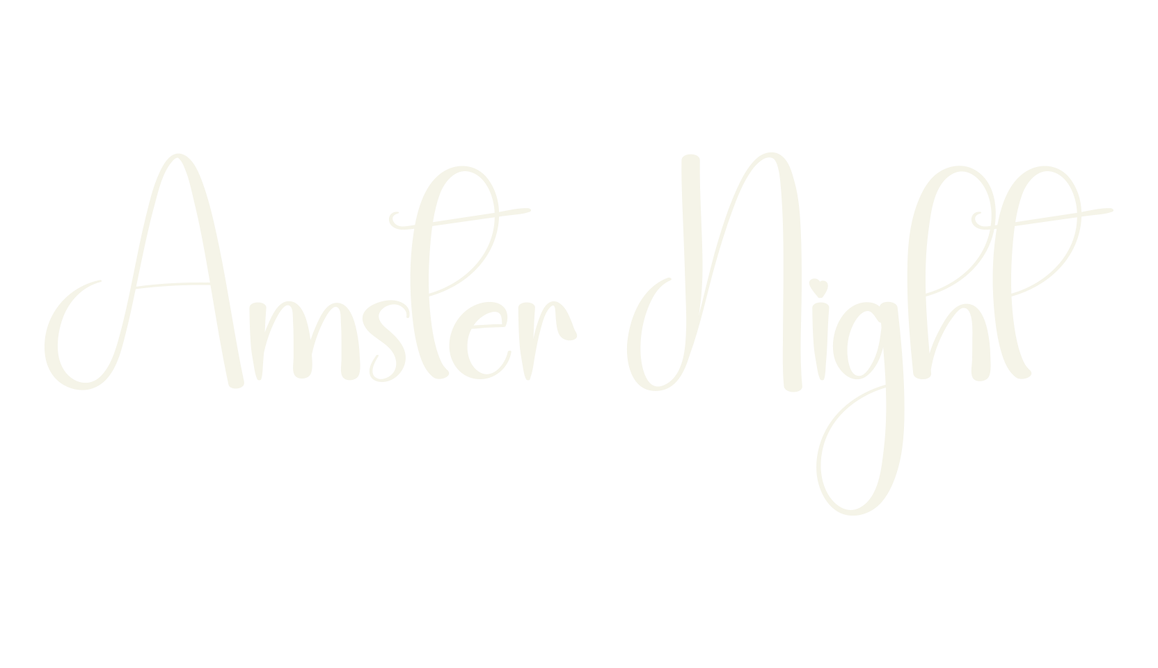 Amster Night, calligraphy font preview