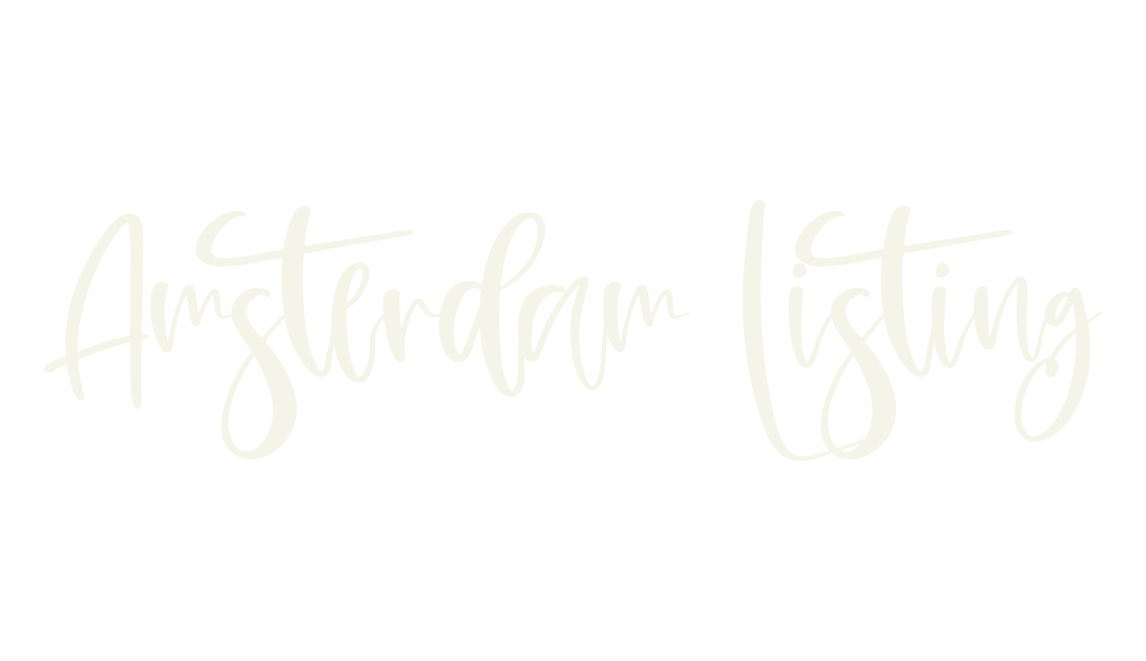 Amsterdam Listing, script font preview