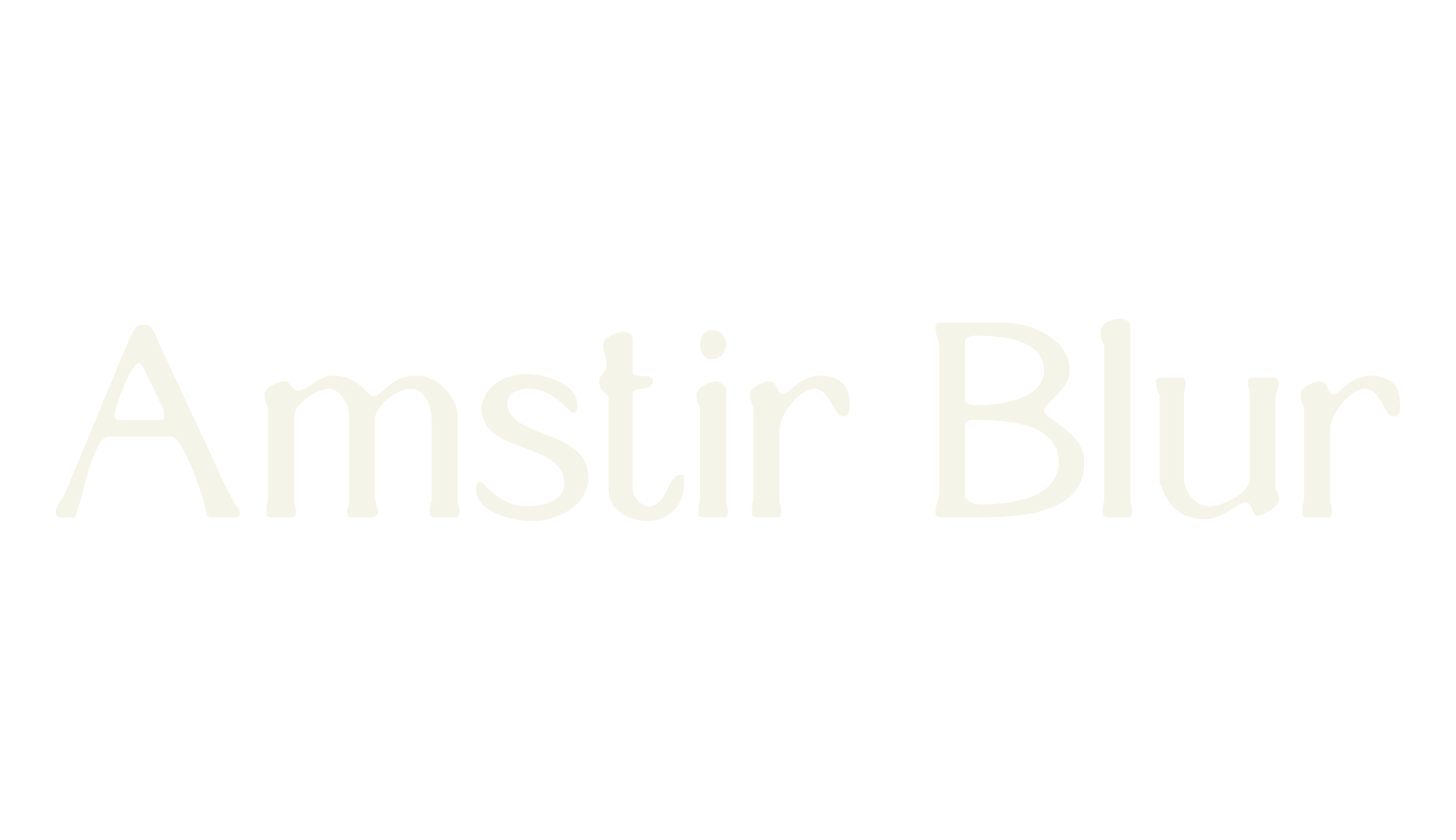 Amstir Blur, smooth font preview
