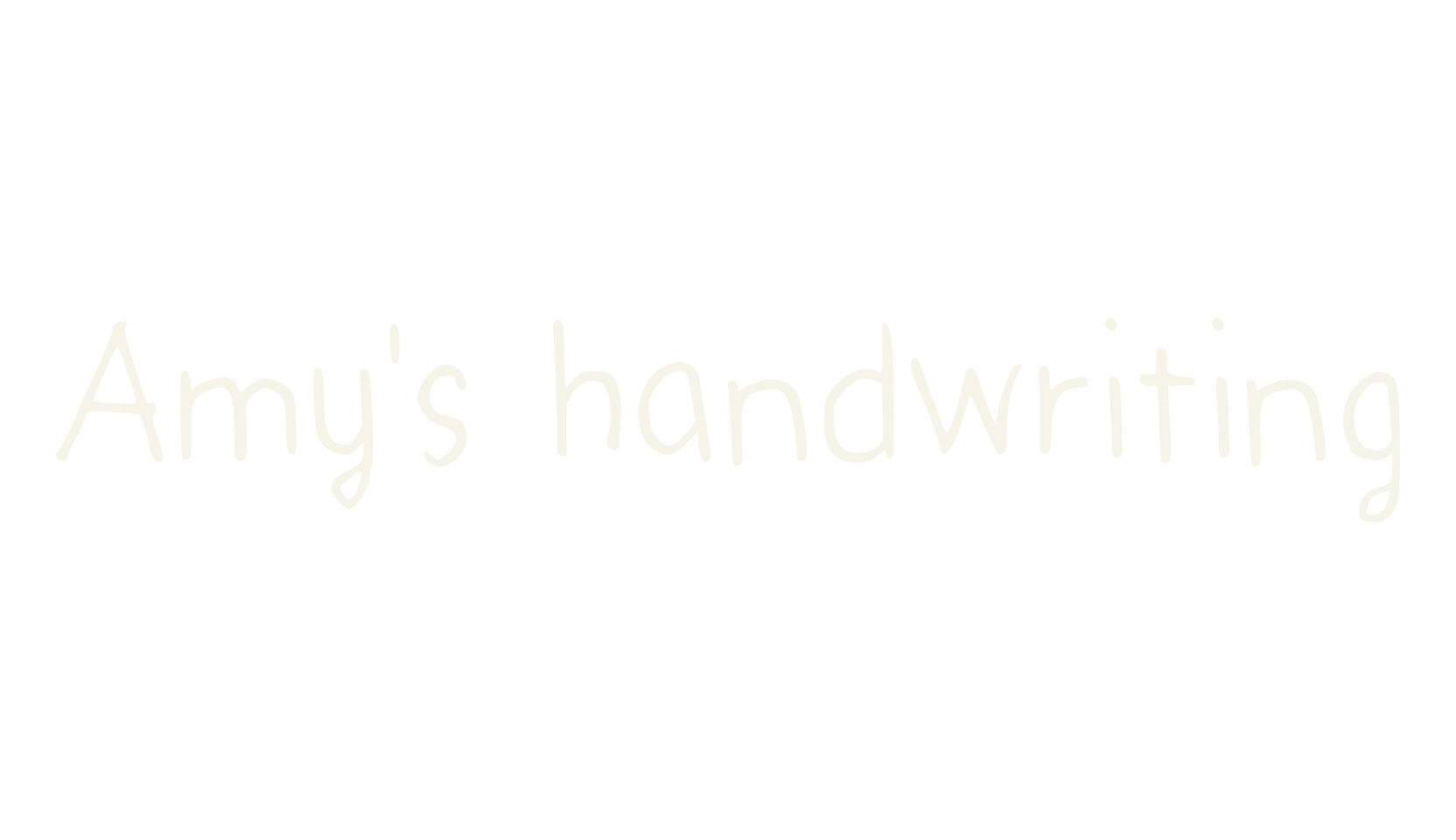 Amy's handwriting, handwriting font preview