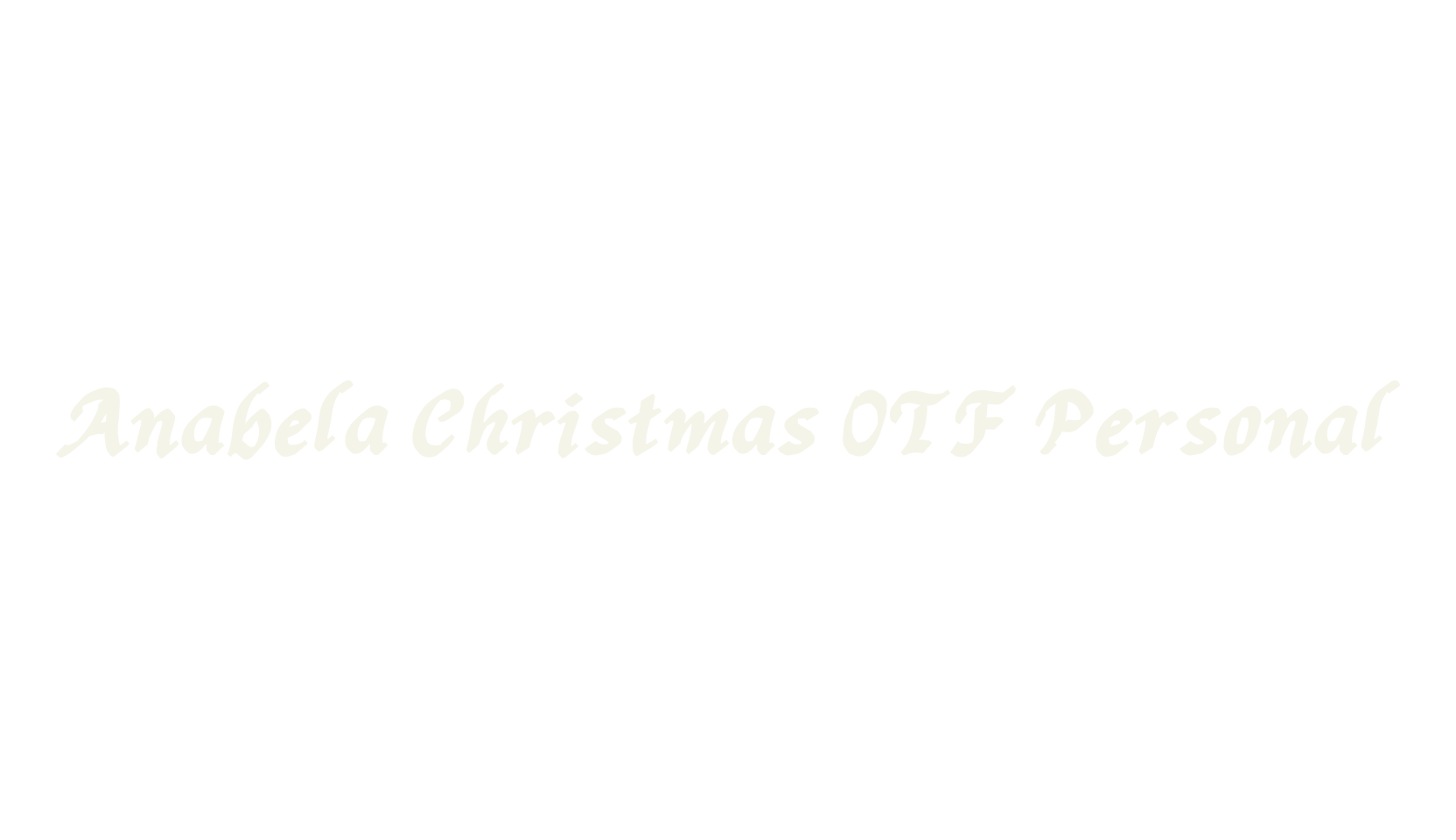 Anabela Christmas OTF Personal, tattoo font preview