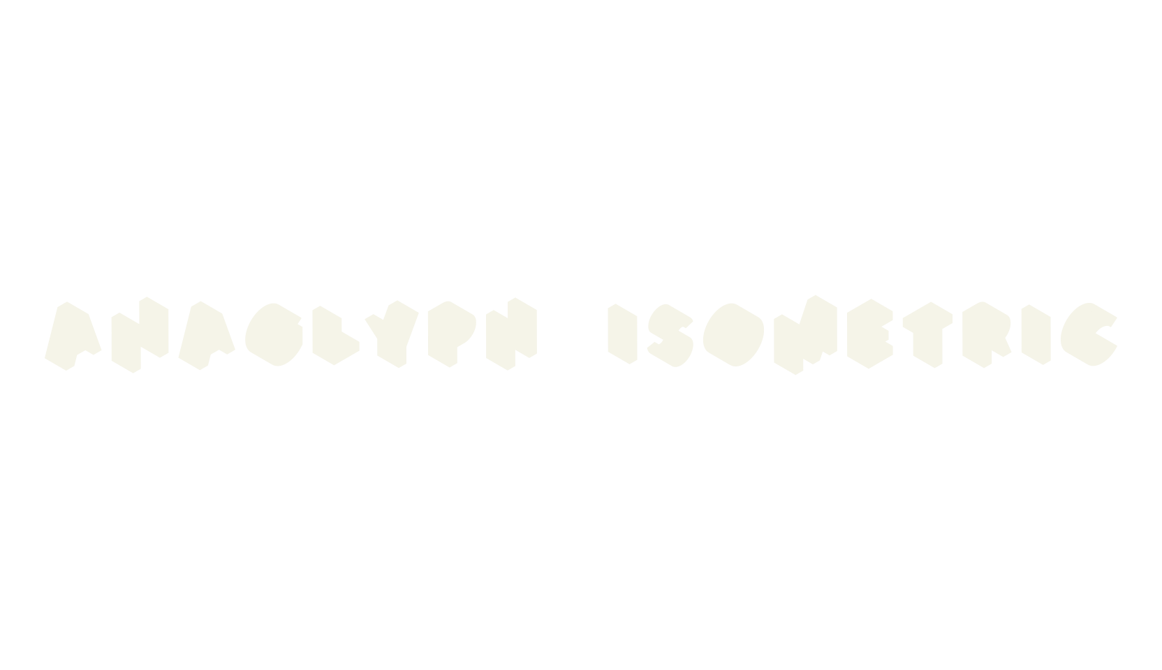 Anaglyph Isometric, 3d font preview
