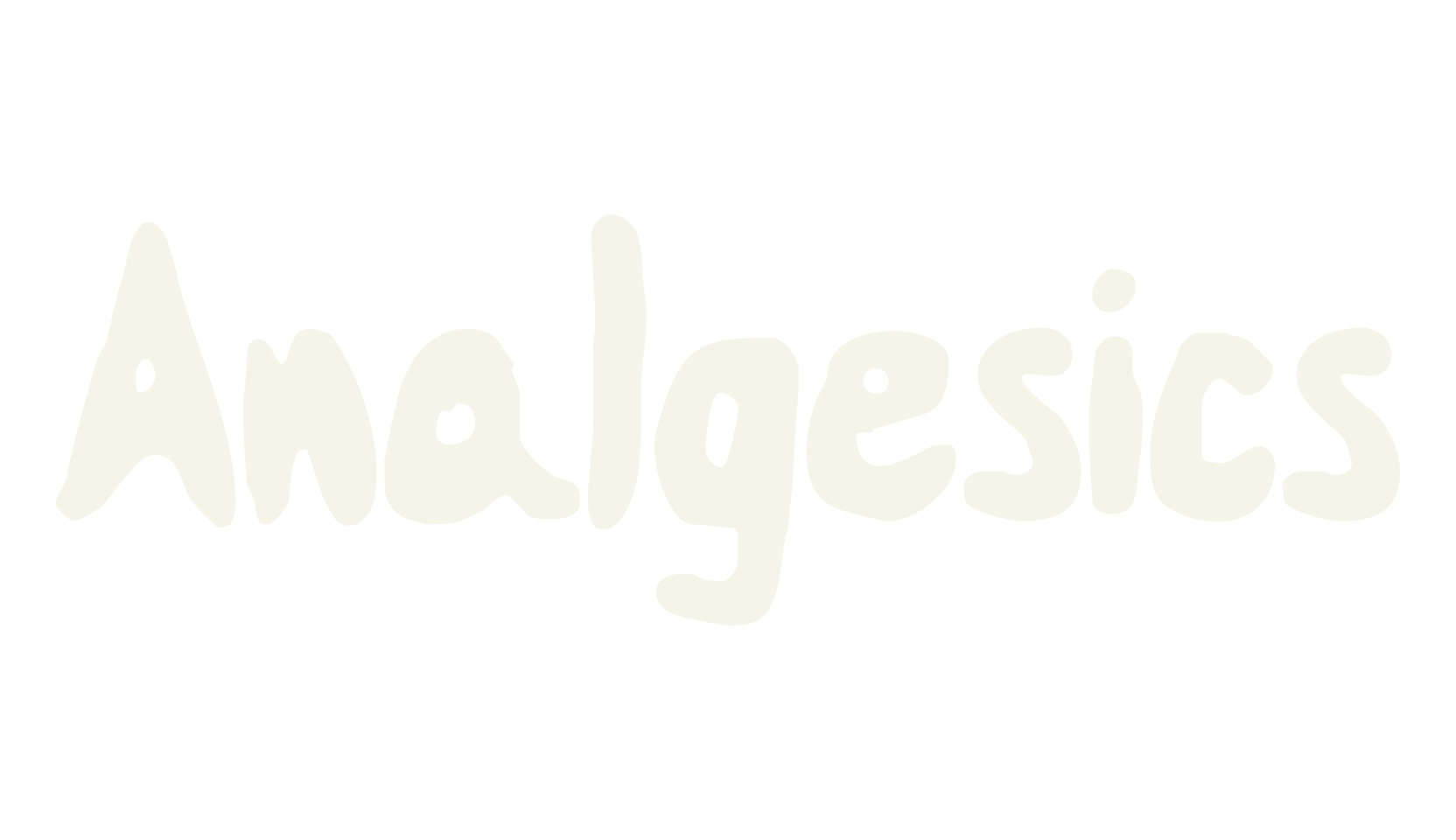 Analgesics, brush font preview