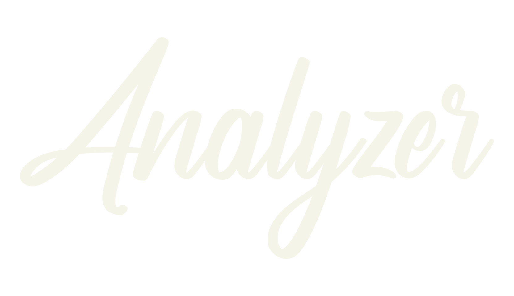 Analyzer, cursive font preview