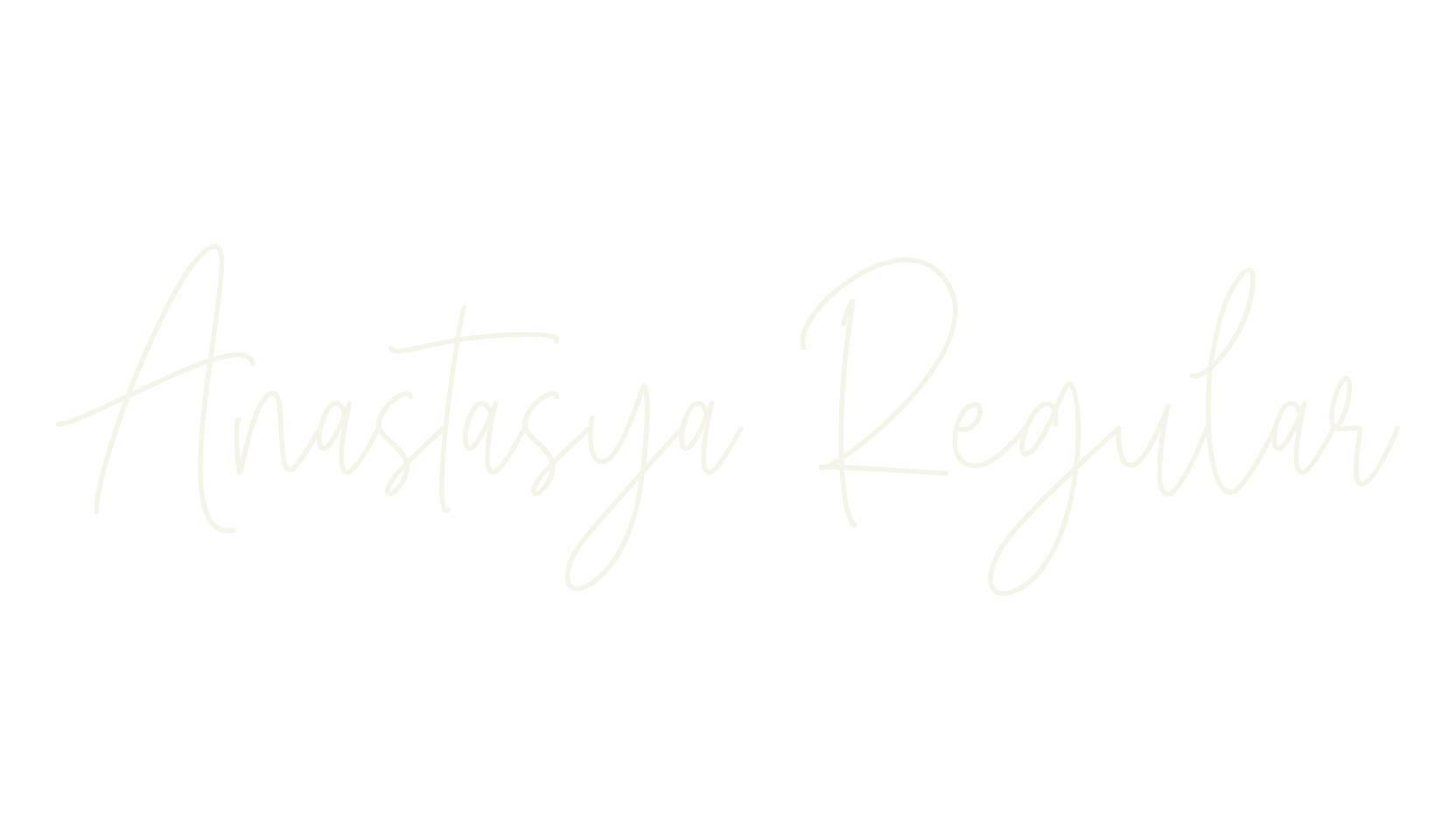 Anastasya Regular, handwritten font preview