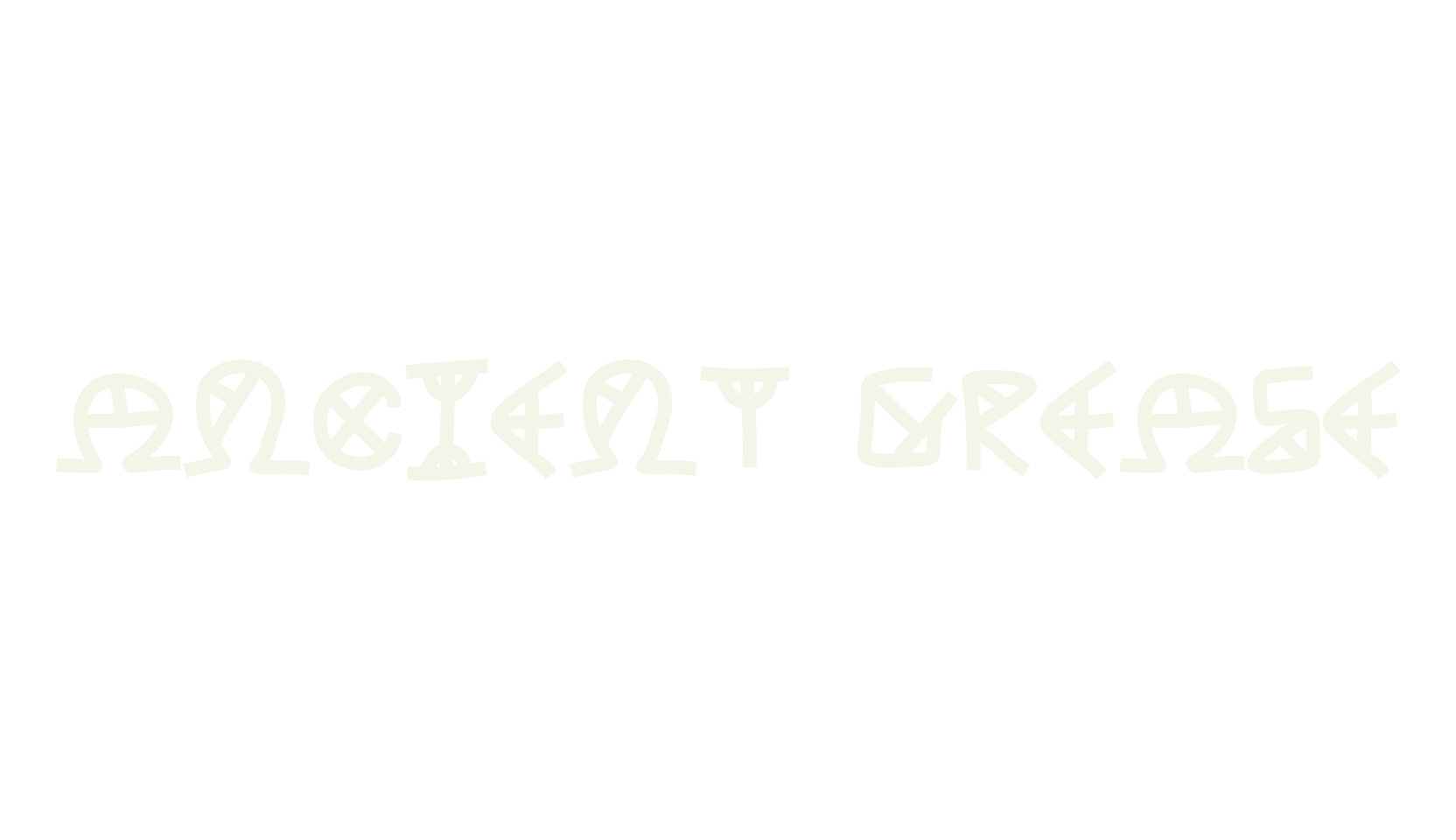 ANCIENT GREASE, greek font preview