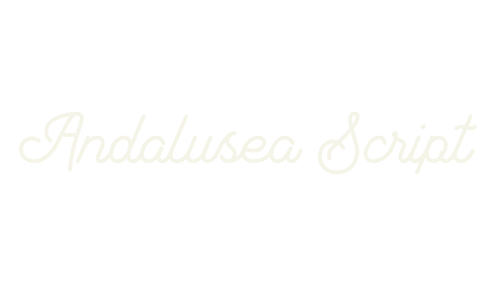 Andalusea Script, cursive font preview
