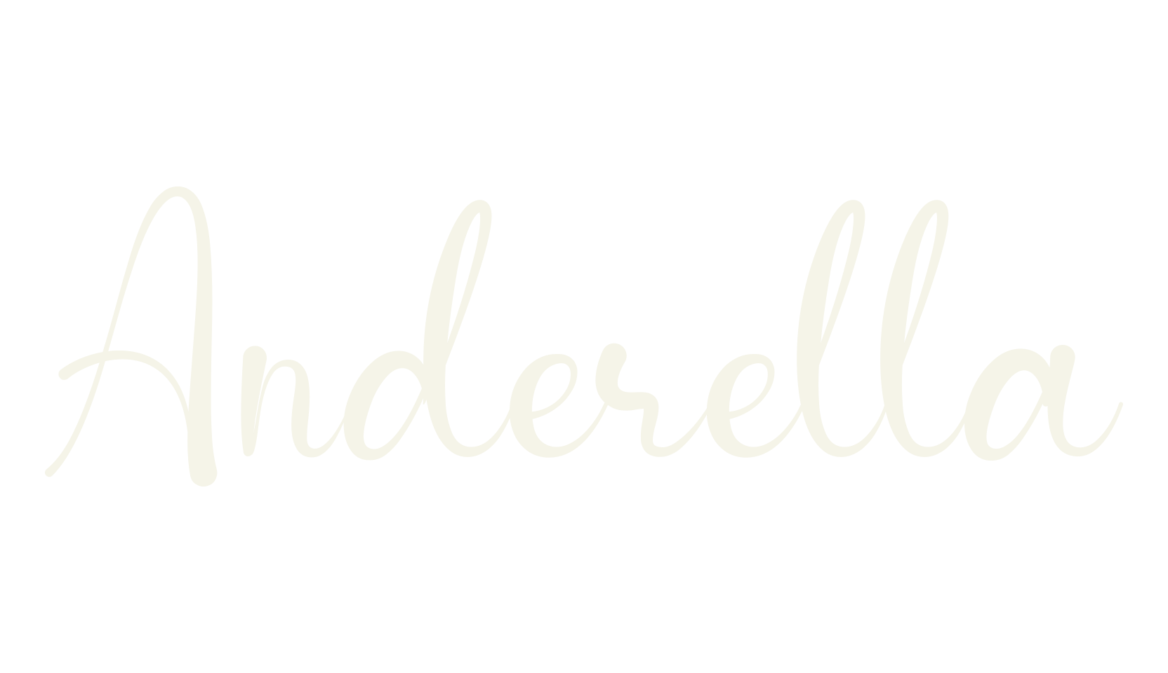 Anderella, cursive font preview